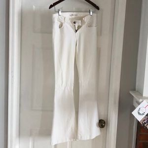 J brand white bootcut jeans